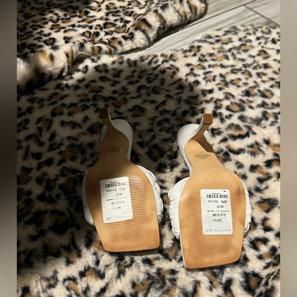 White Marc fisher mules 
Never worn